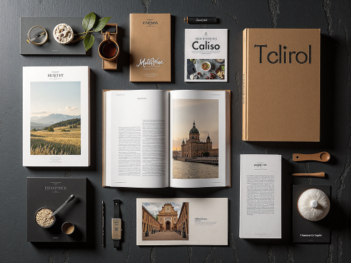 文旅品牌设计作品，风景元素融入logo设计，色彩温暖，体现旅游休闲氛围